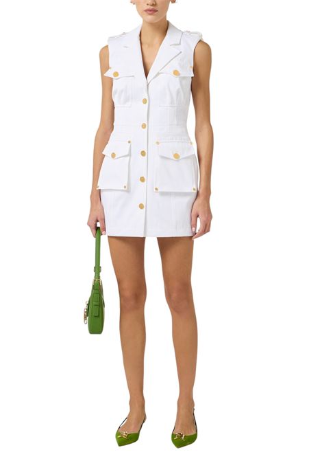 Abito in gabardina di cotone con tasconi ELISABETTA FRANCHI | Abiti | AB92861E2360